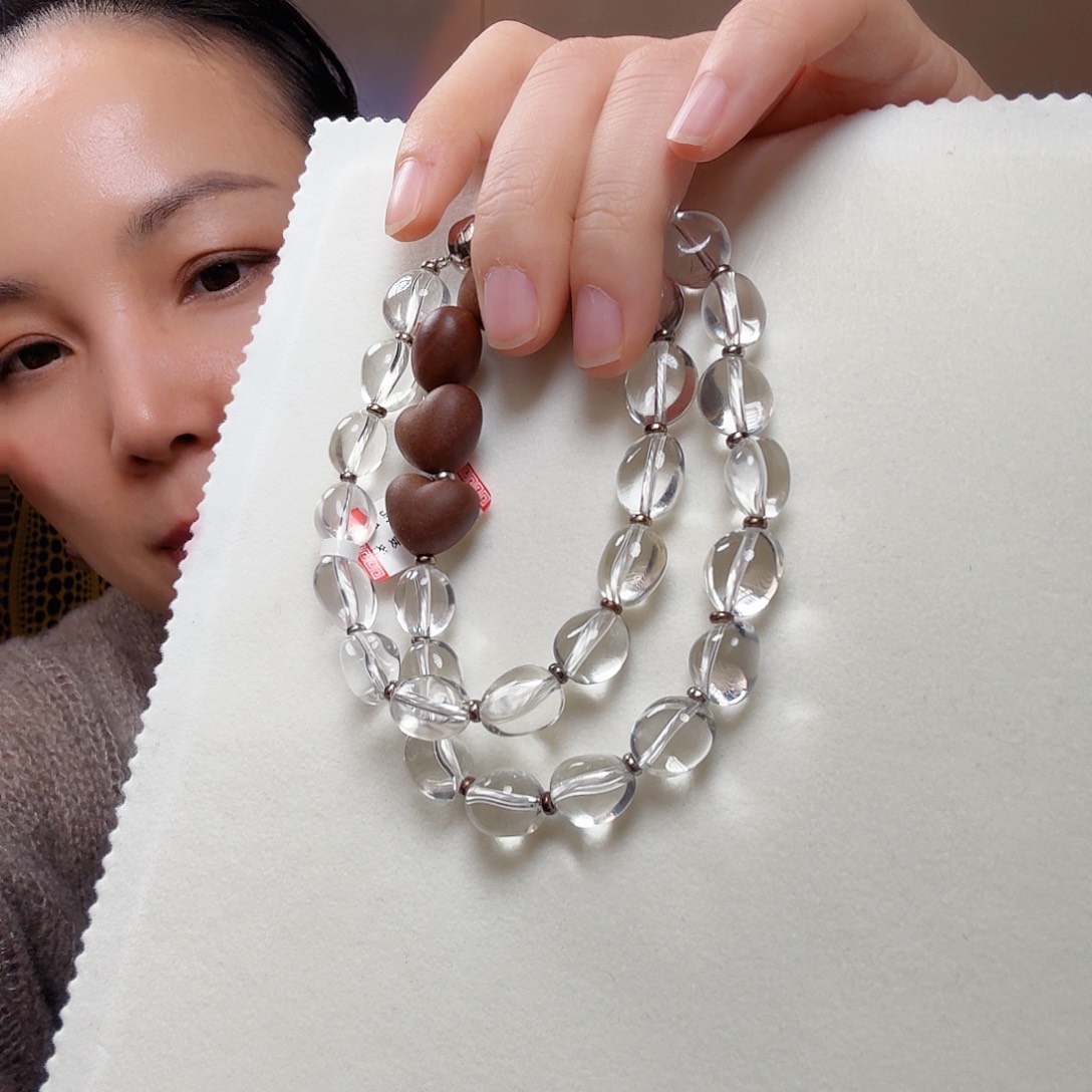 水晶颈饰银S925镶嵌大气上档次