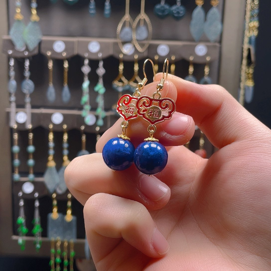 玛瑙/玉髓耳饰合金饰品