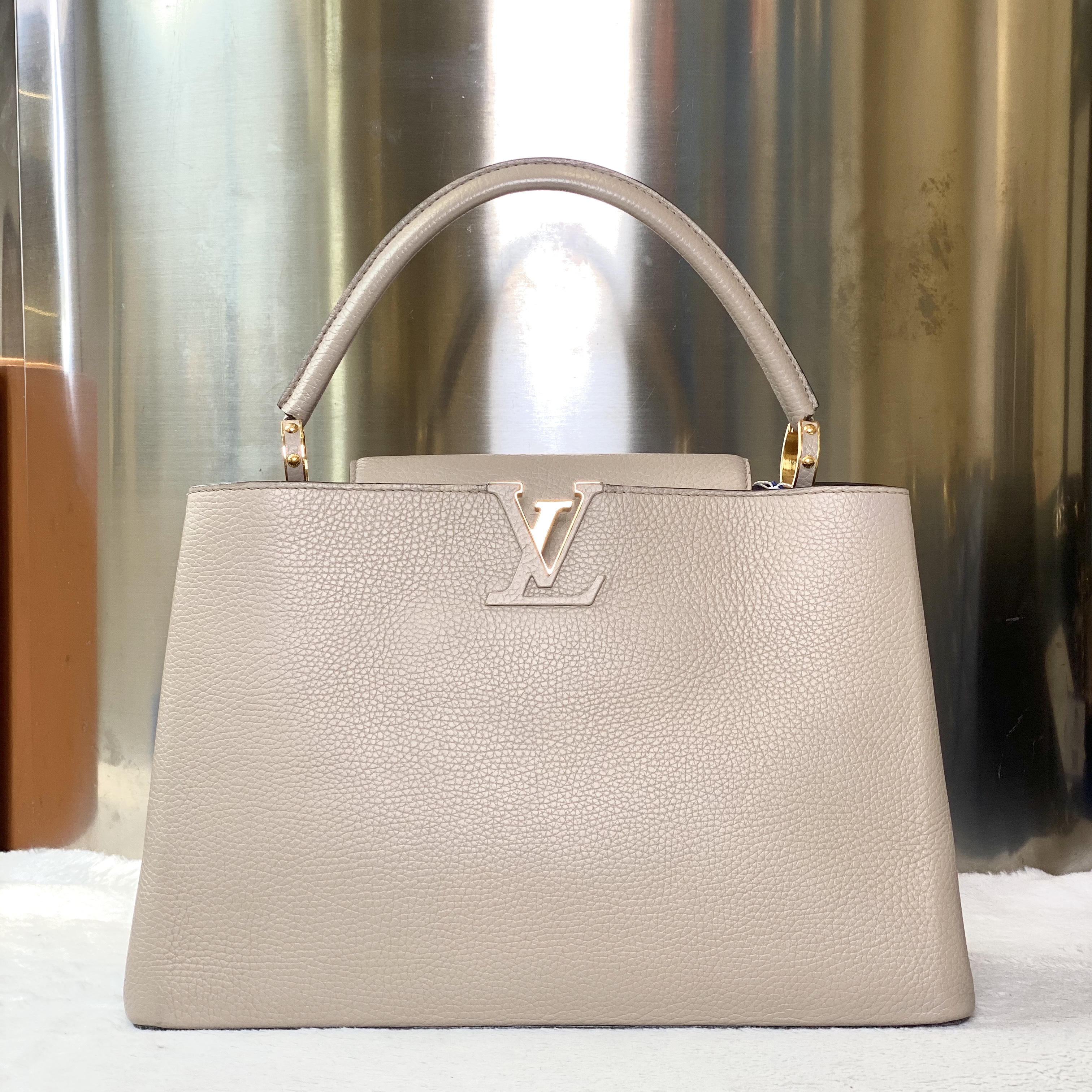 99新 LouisVuitton/路易威登 古有98新LV贵妇包Cap手提包0424