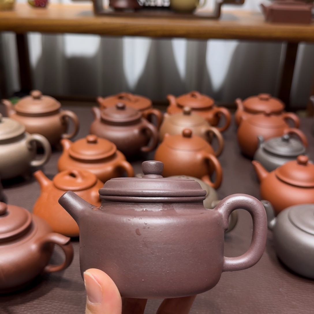 用***2茶壶紫砂紫泥德中155cc封釉