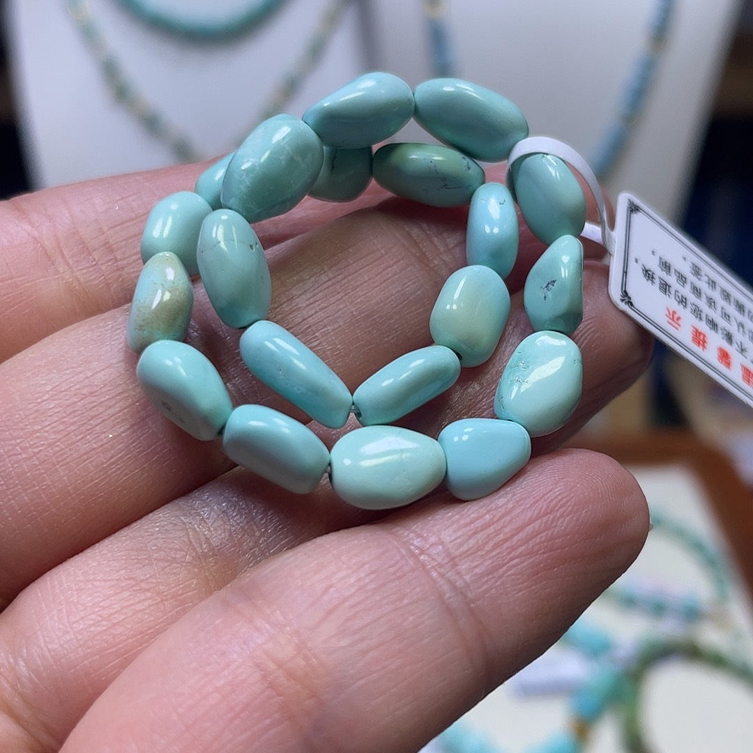 绿松石未镶嵌糖豆单圈