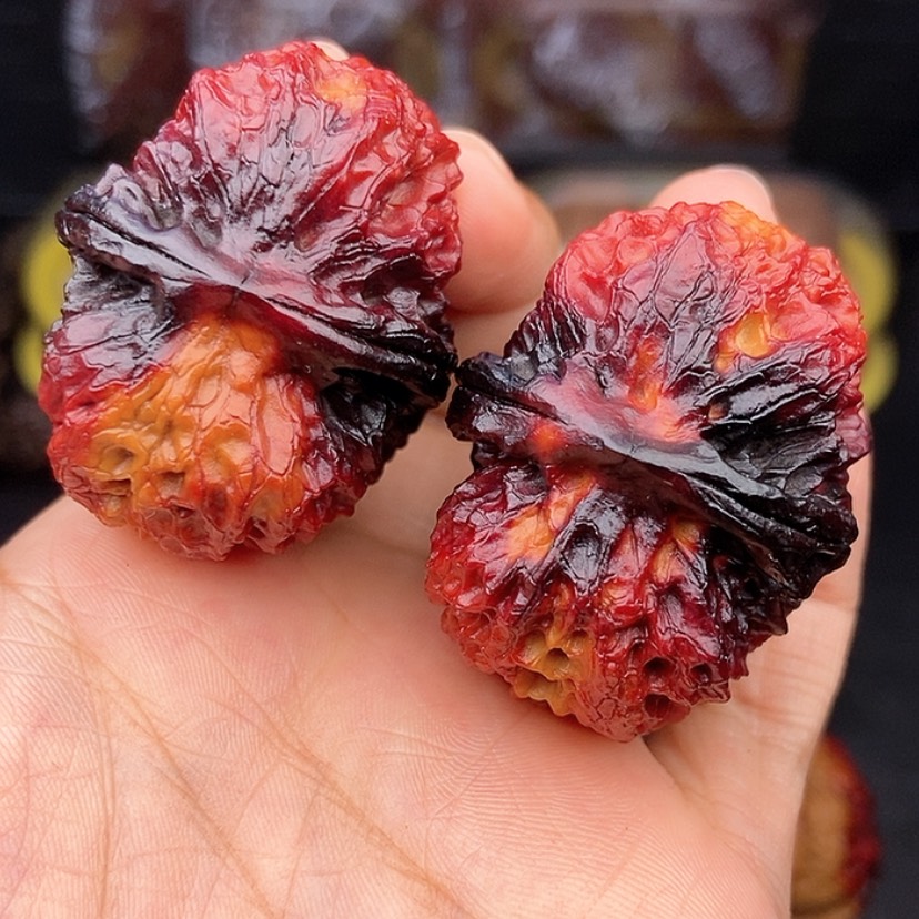 【闪购商品】文玩核桃手串43尺七彩麒麟元宝