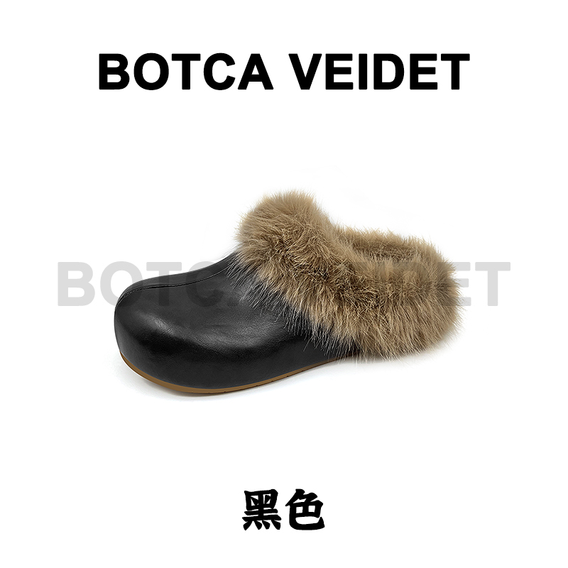 【欧货拖】安先生SHOES2025冬季新款保暖软底毛毛鞋包头拖-9025