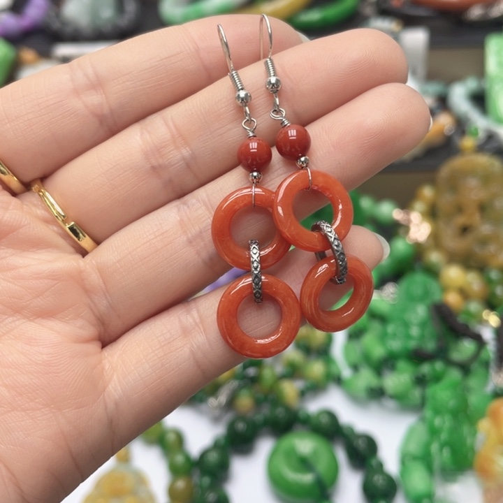 翡翠未镶嵌手链耳坠37