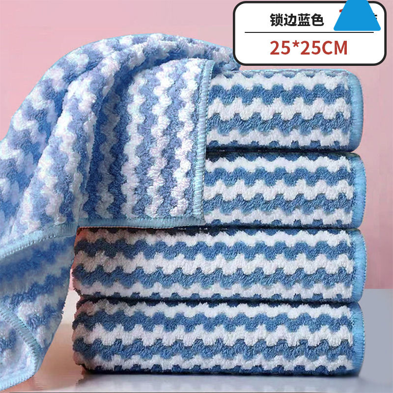 厨房抹布洗碗不沾油不掉毛干湿两用加厚珊瑚绒清洁毛巾擦桌易清洗