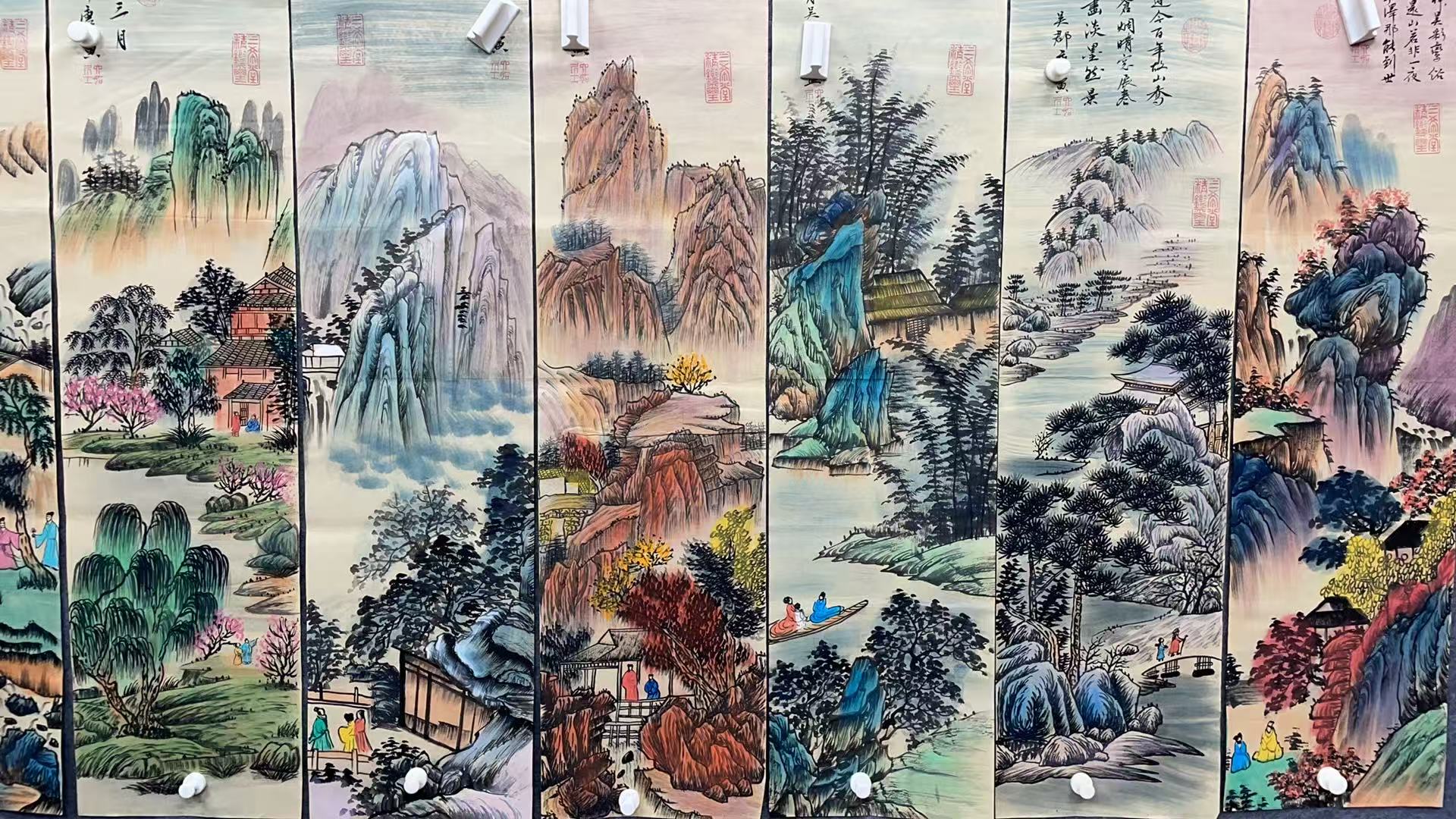 【慕胜】精品十二条屏装饰画通用链接