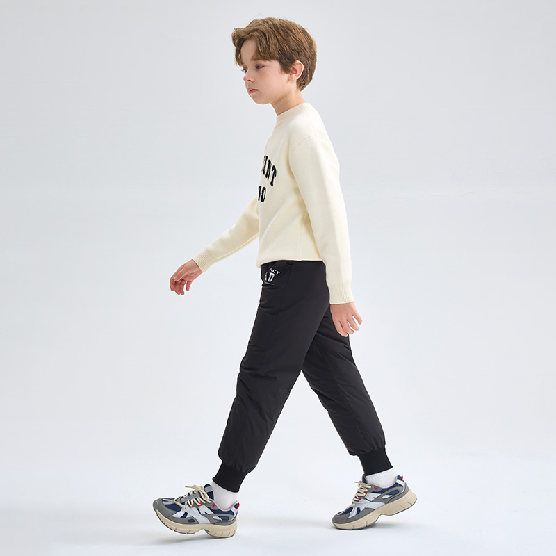 男女儿童羽绒裤加厚白鸭绒保暖休闲童裤外穿百搭中大童冬季抗寒裤