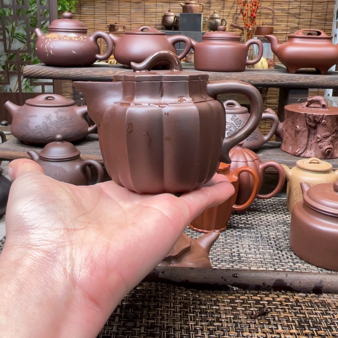 紫砂茶壶宜兴原矿紫砂手工制220