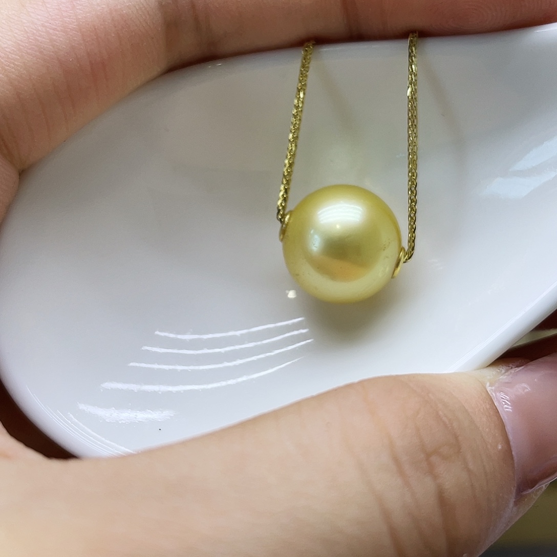 海水珍珠银S925镶嵌颈饰