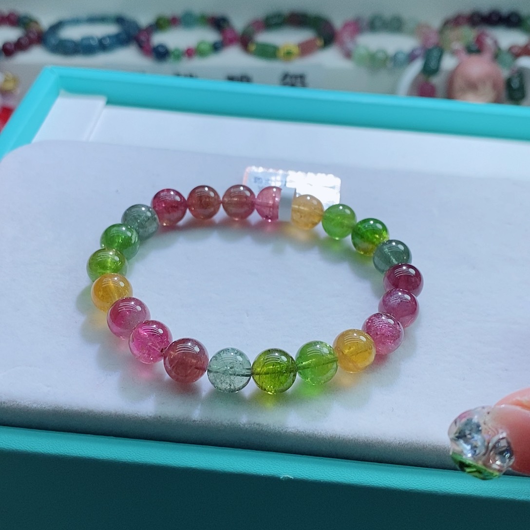 碧玺手链未镶嵌8.8mm左右