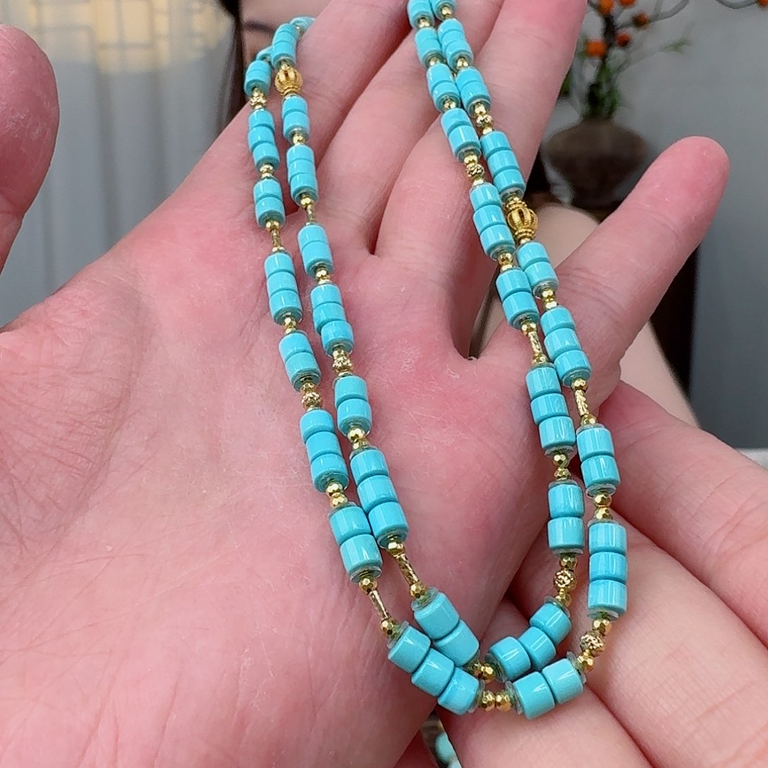 18K金镶嵌绿松石珠宝奇石