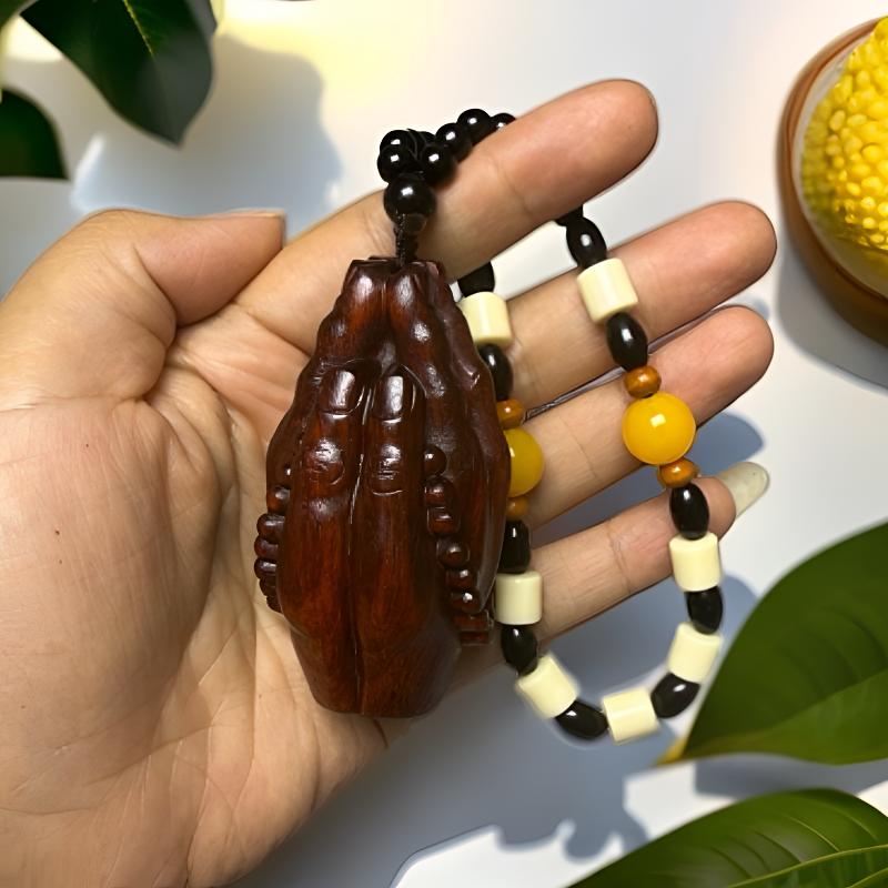 非洲紫檀木[佛手]精品挂件手把件摆件