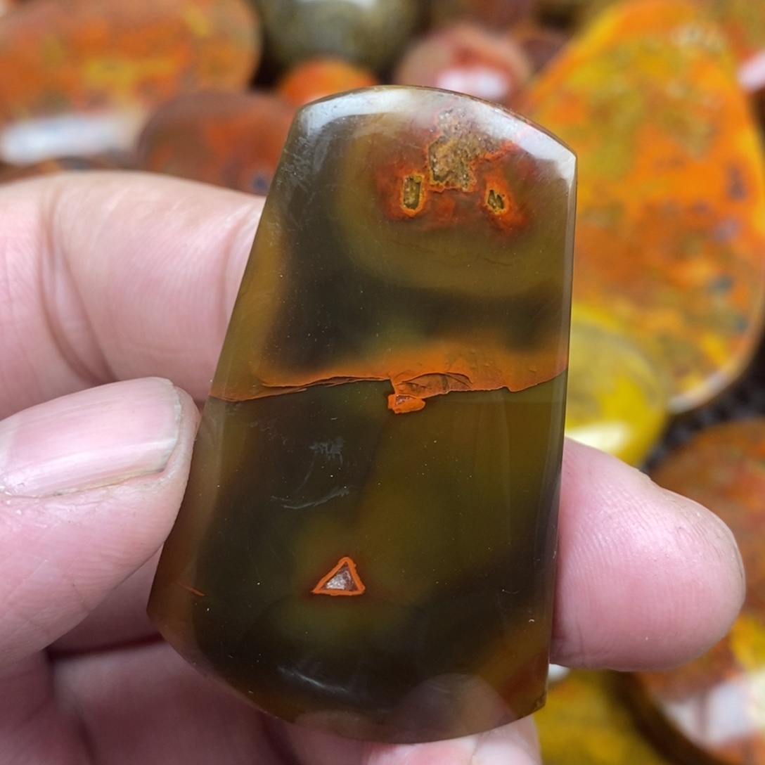 用***3玛瑙/玉髓未镶嵌战国红