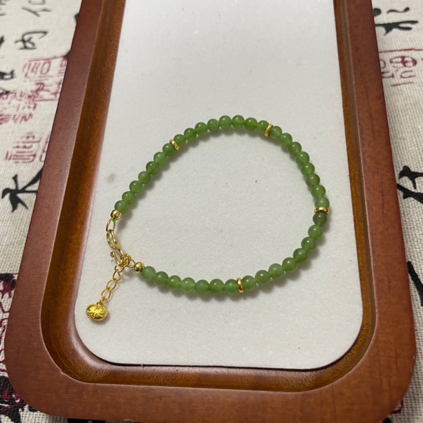 碧玉小米链，带证书气质轻奢百搭，多样性发货