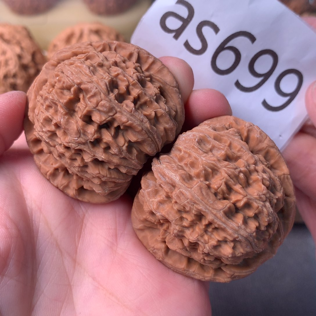 文玩核桃把件球白44