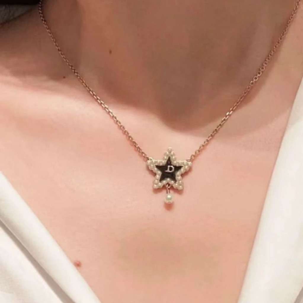 毒饰高定 高级大气蓝色五角星CD项链MPH7039