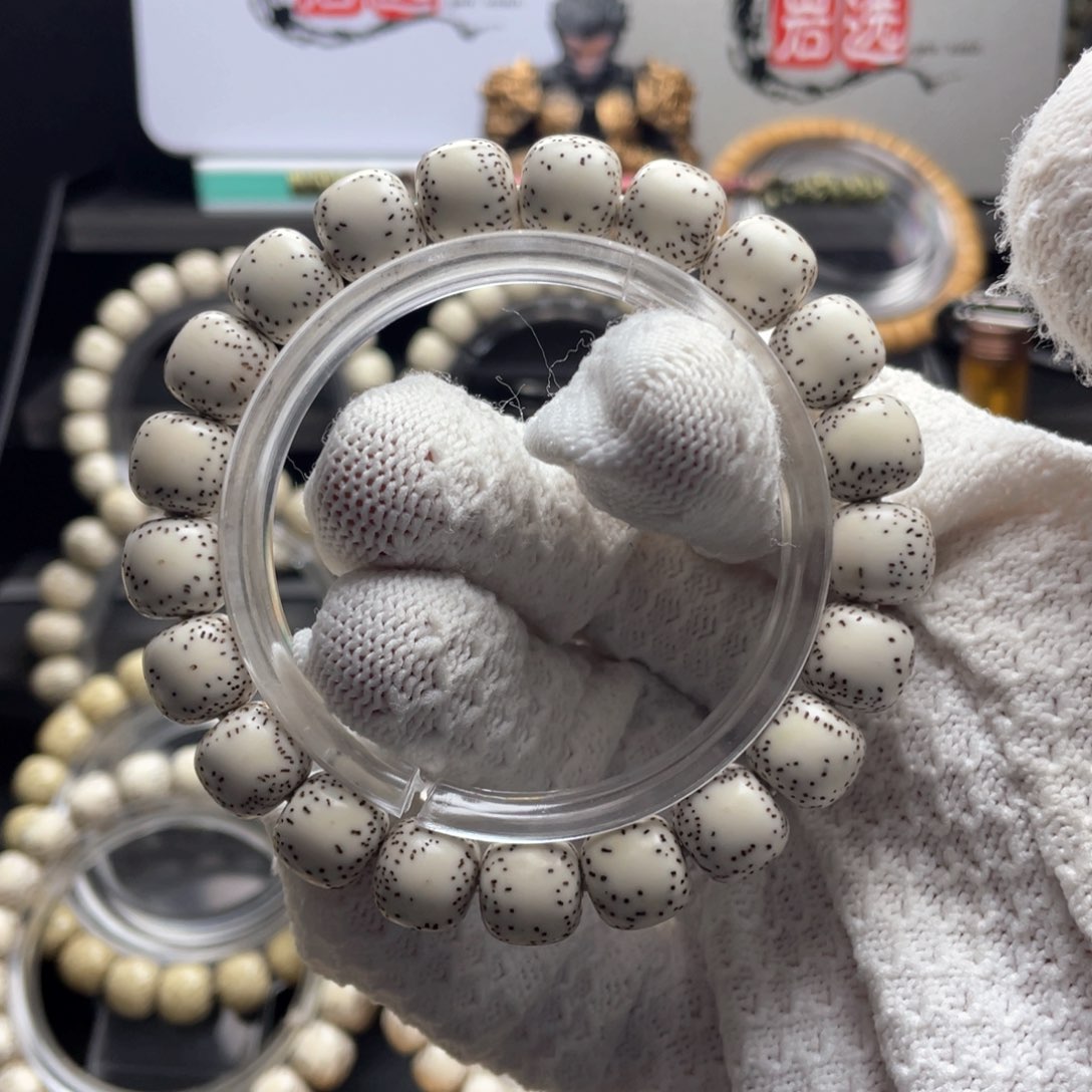 星月菩提手串刀*炮原生态星月菩提原白手串11.10