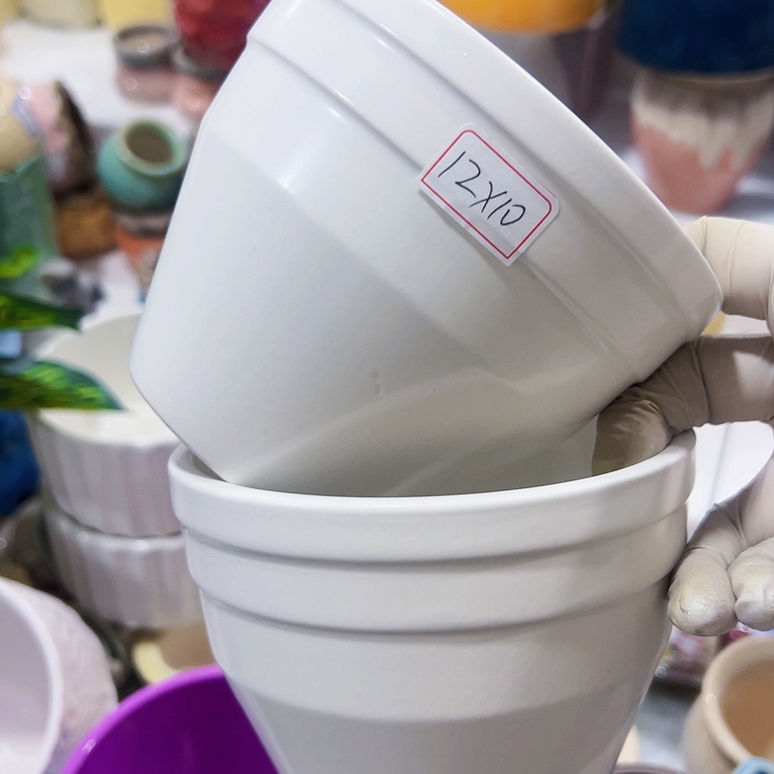 有孔，外贸尾单陶瓷花盆凑单10米包邮