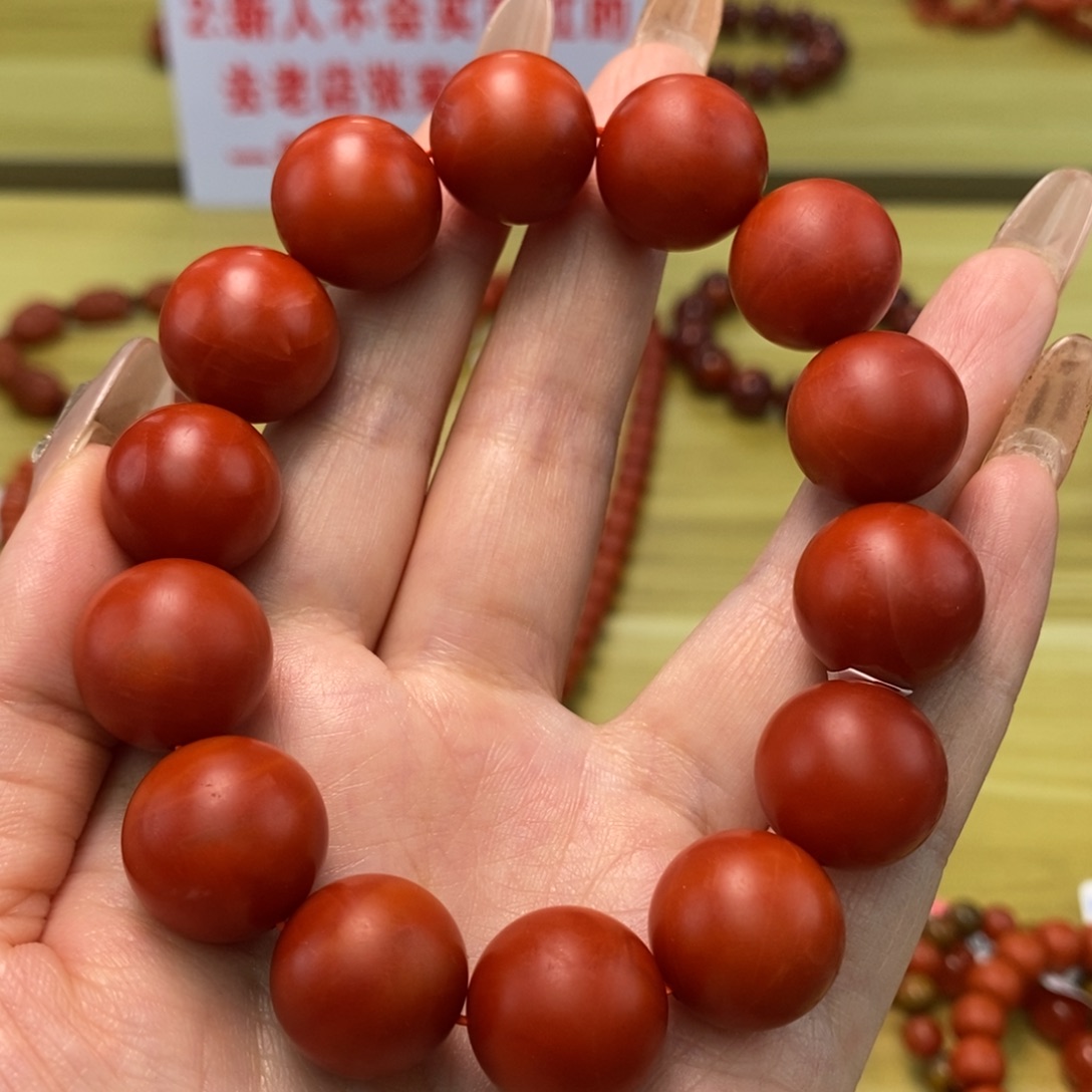 南红玛瑙手串16未镶嵌