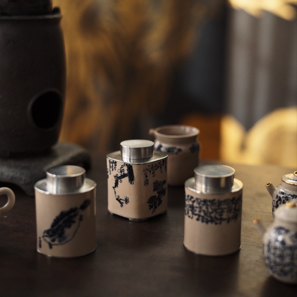 凡巢茶事-一凡手绘七碗茶诗锡茶入限量