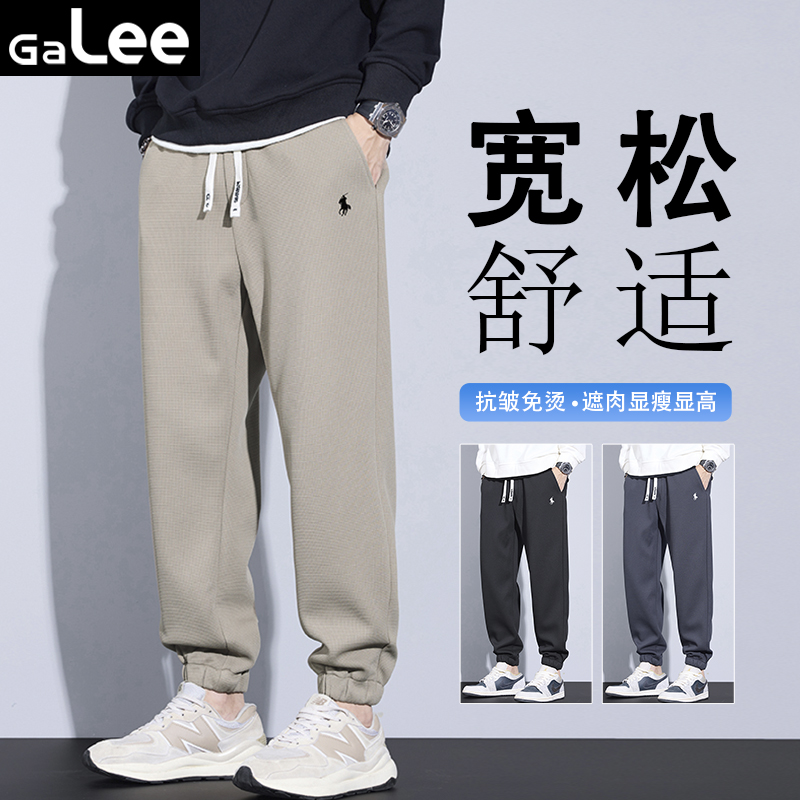GaLee男士卫裤束脚裤宽松随性2025秋季新款潮流百搭运动休闲裤子