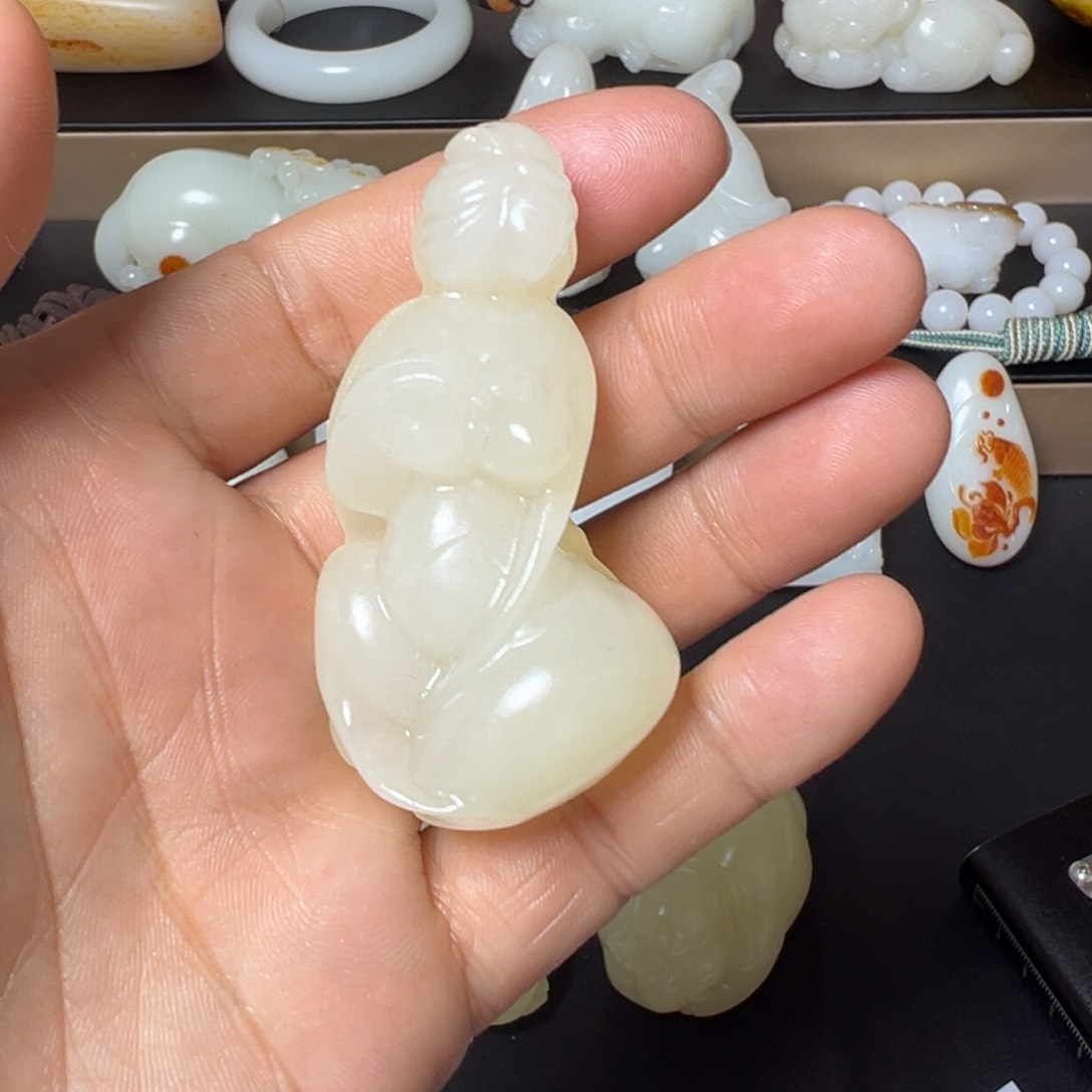 石英质玉未镶嵌手把