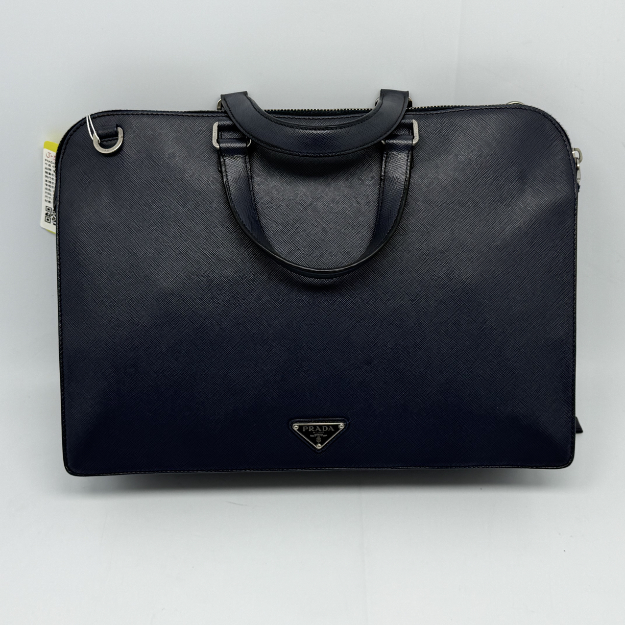 99新 Prada/普拉达 98新 牛皮海蓝手提公文包       50号