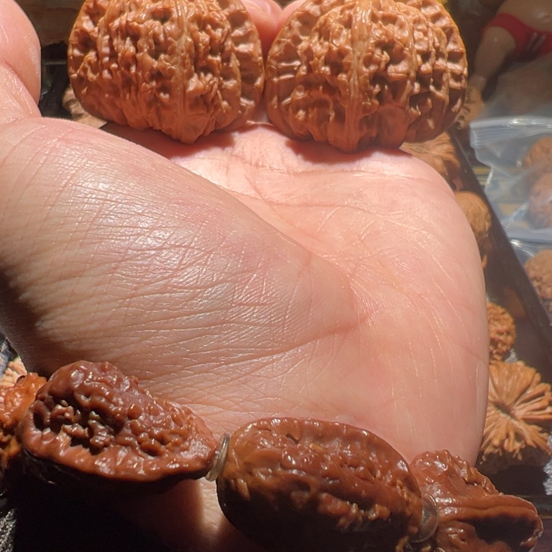 文玩核桃把件原装白狮子45