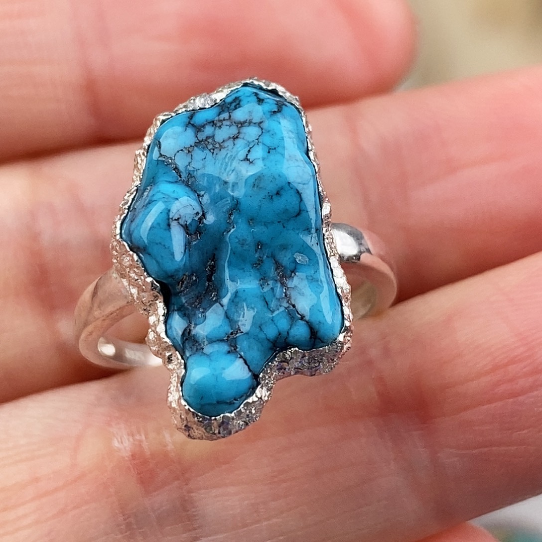 绿松石银S925镶嵌原矿