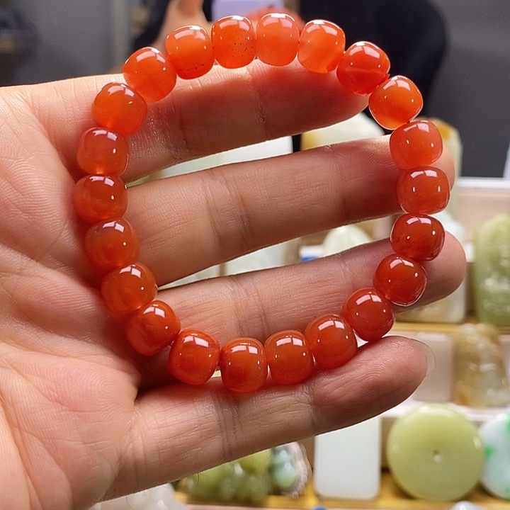 南红玛瑙未镶嵌手链