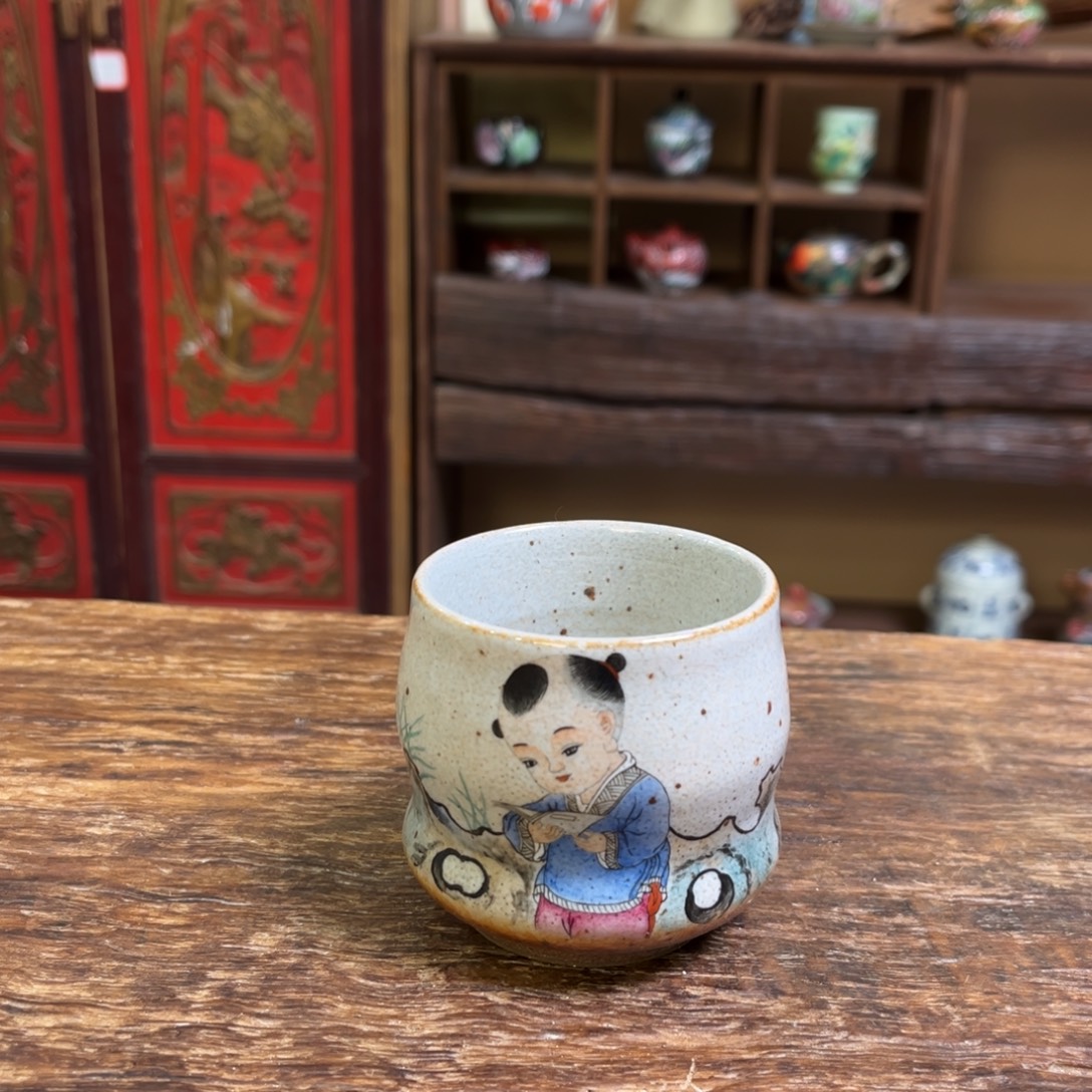 柴烧手工手绘陶瓷