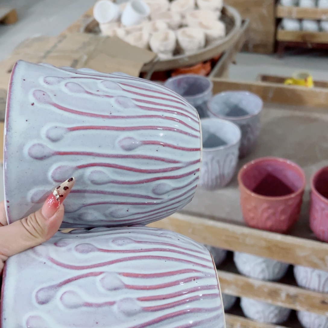 有孔，陶瓷花盆满10米包邮发货