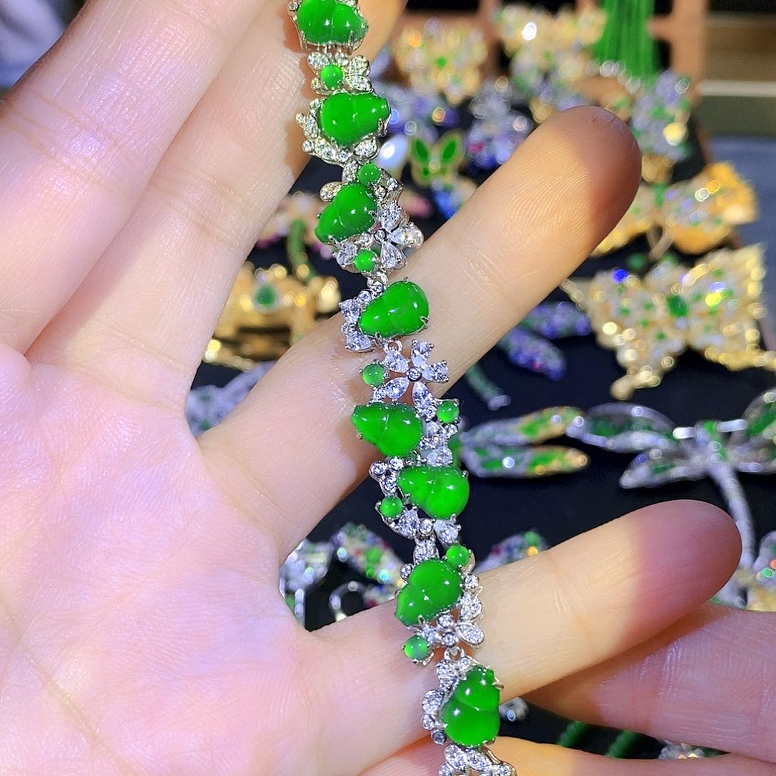 吊坠(不含链)银S925镶嵌翡翠