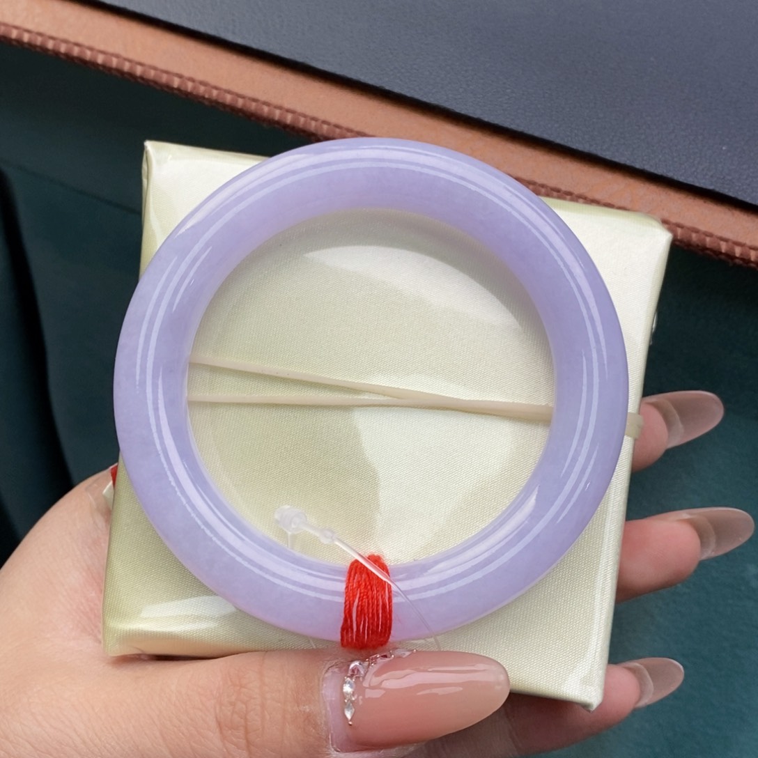 翡翠手镯未镶嵌55冰紫