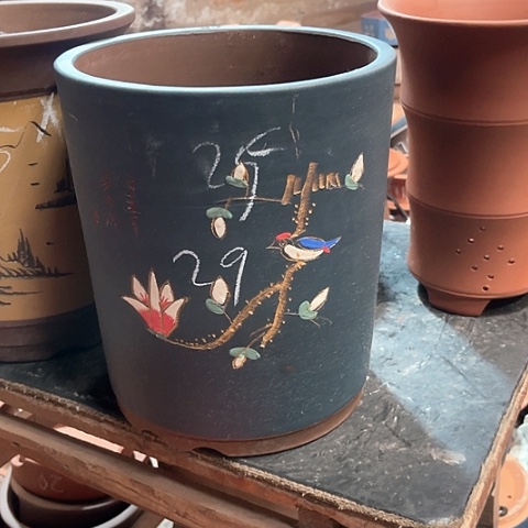 紫砂花盆大桶盆一个