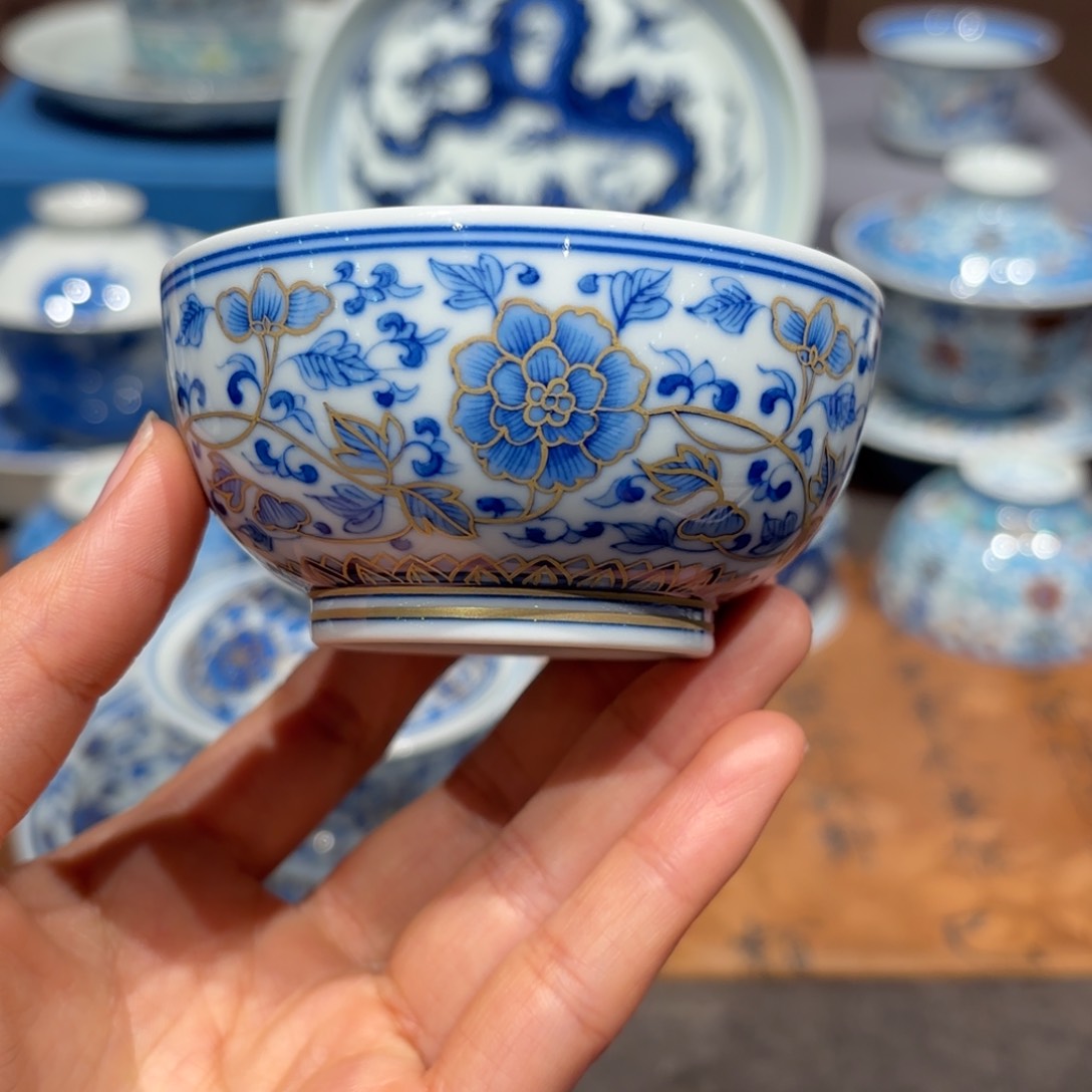 瓷片手工手绘陶瓷茶具