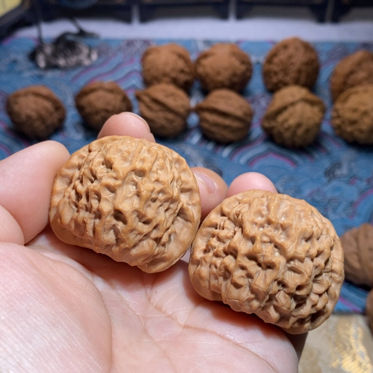 【闪购商品】文玩核桃吊坠鱼鳞纹