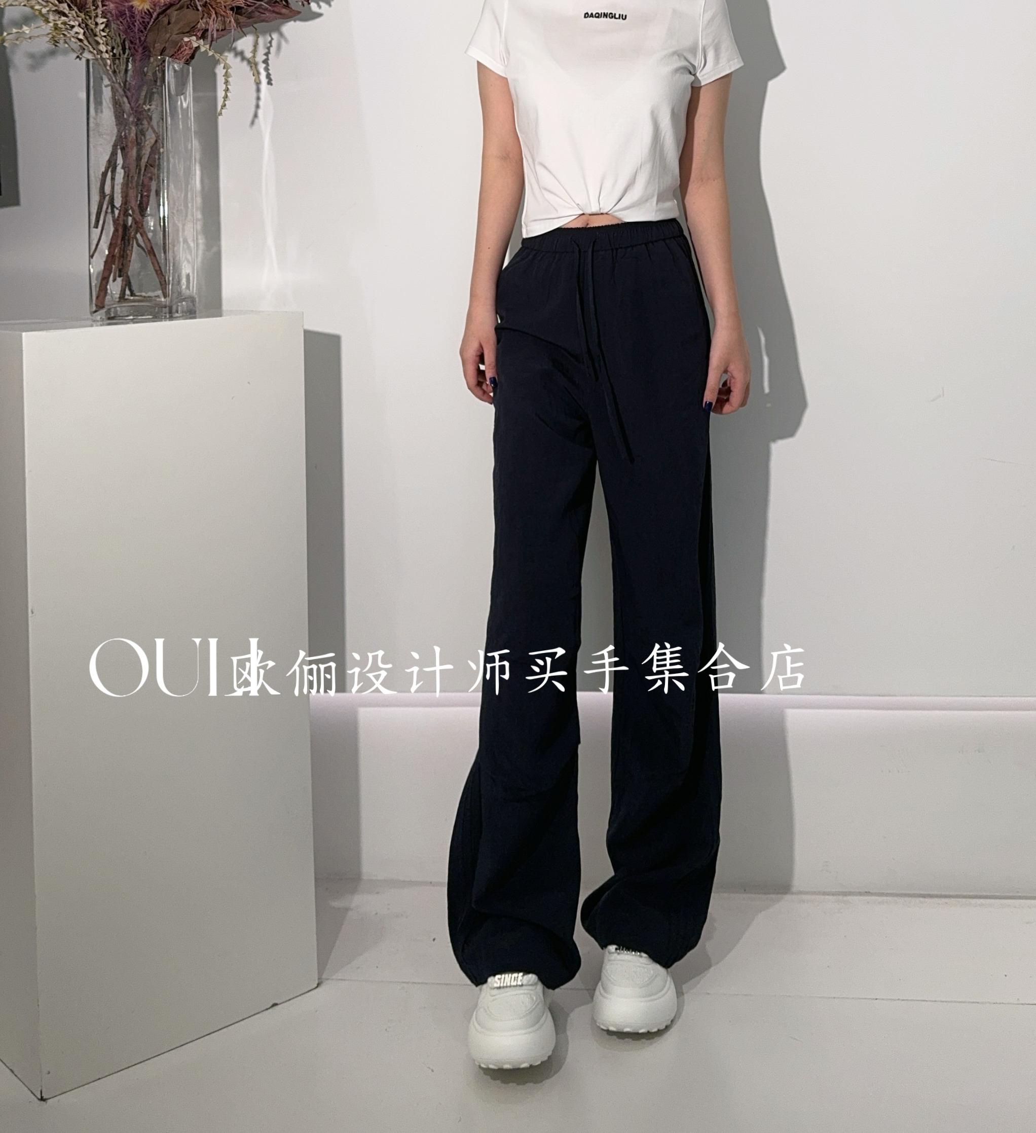 2025春夏新款休闲裤阔腿裤夏季薄款亚麻