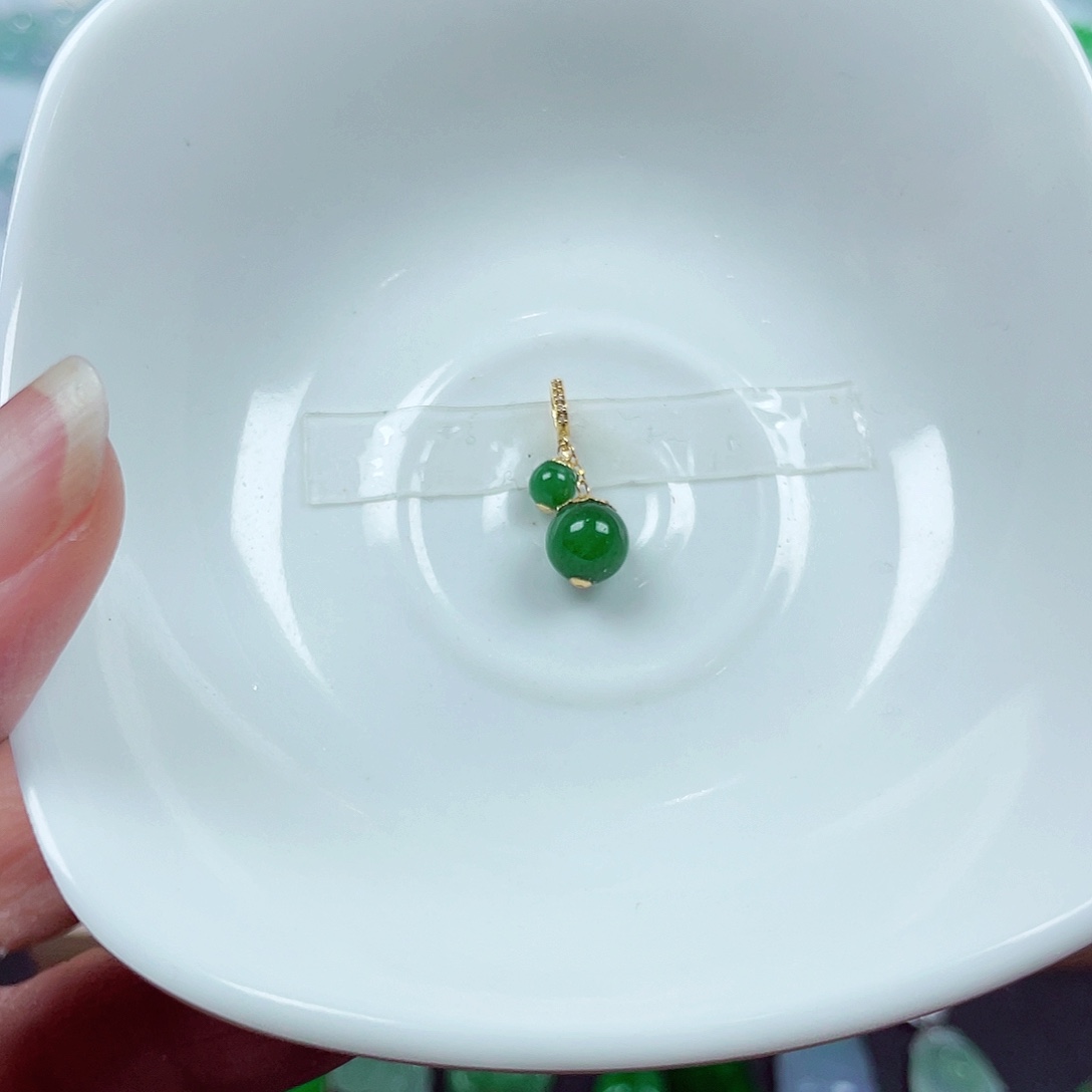 翡翠未镶嵌手链天然缅甸翡翠A货卡6.9-4