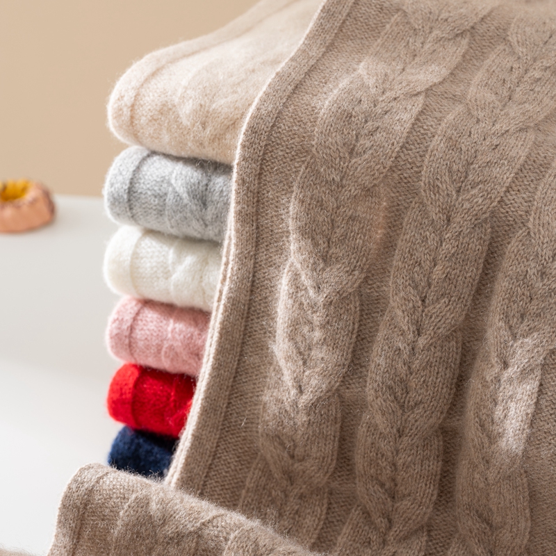 中大童保暖纯山羊绒围巾儿童不起球男女童围巾休闲秋冬季韩版披肩