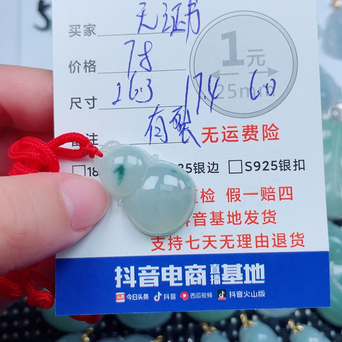 翡翠未镶嵌吊坠(不含链)