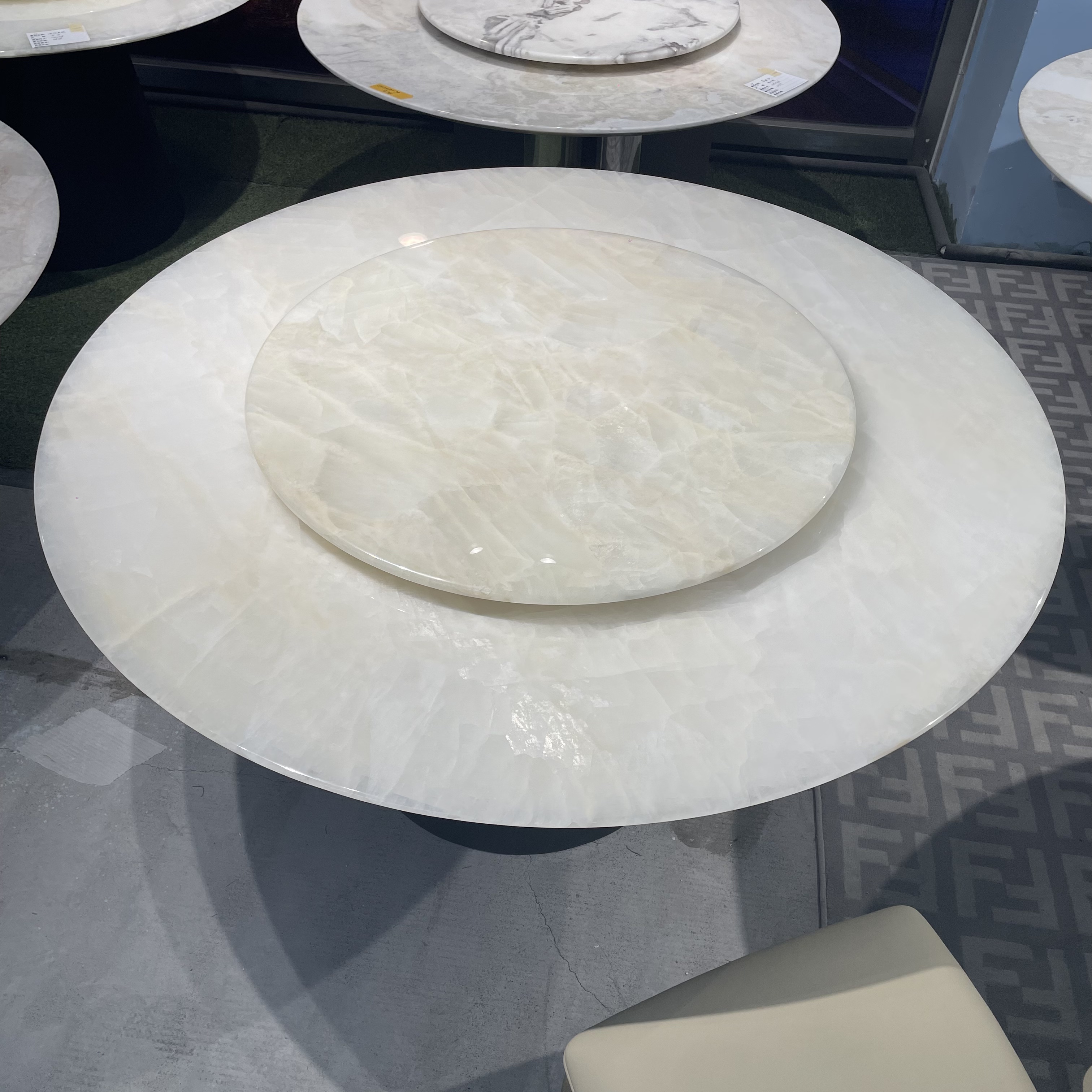 天然奢石餐桌冰河世纪1.5米圆桌现货