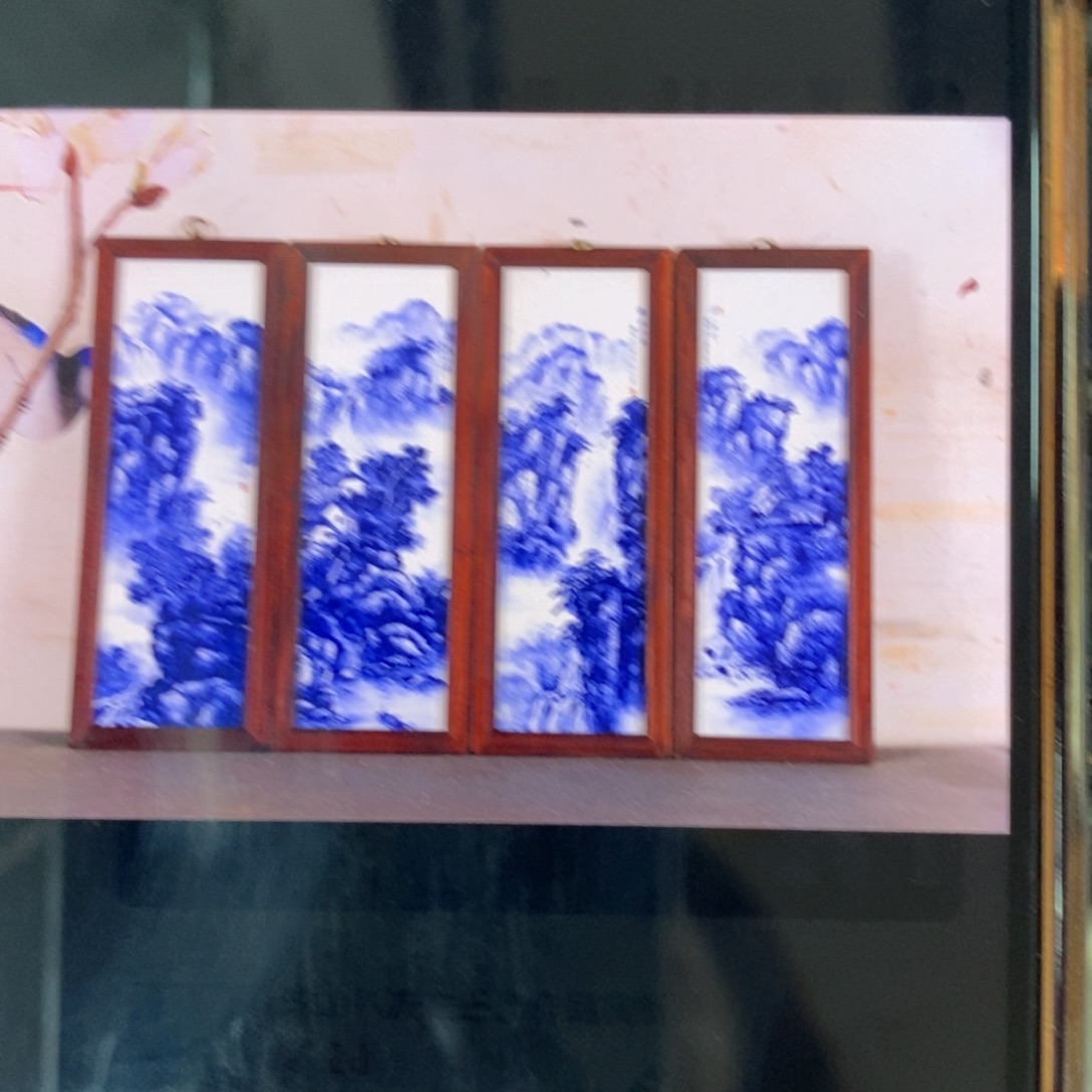瓷片55*21*4景德镇瓷板画柴窑烧制