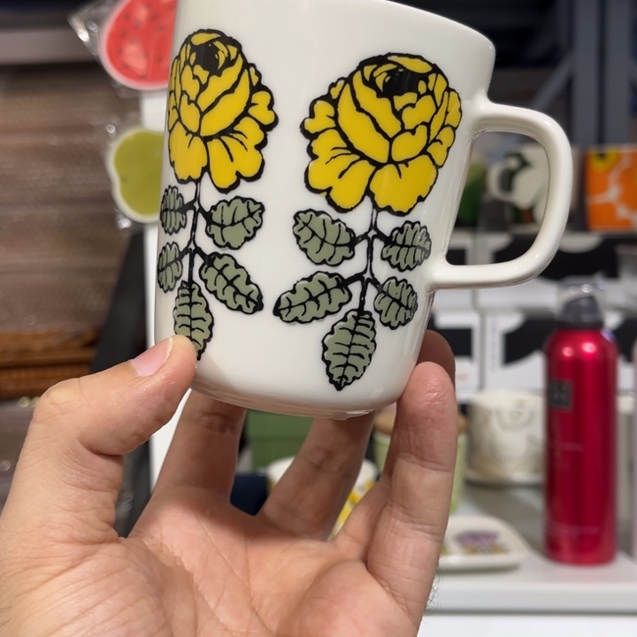 静***瓣marimekko黄玫瑰250ml马克