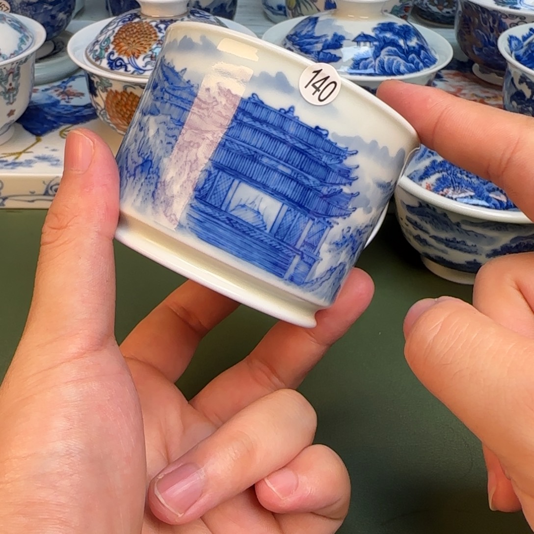 彦祖纯手工手绘茶具140