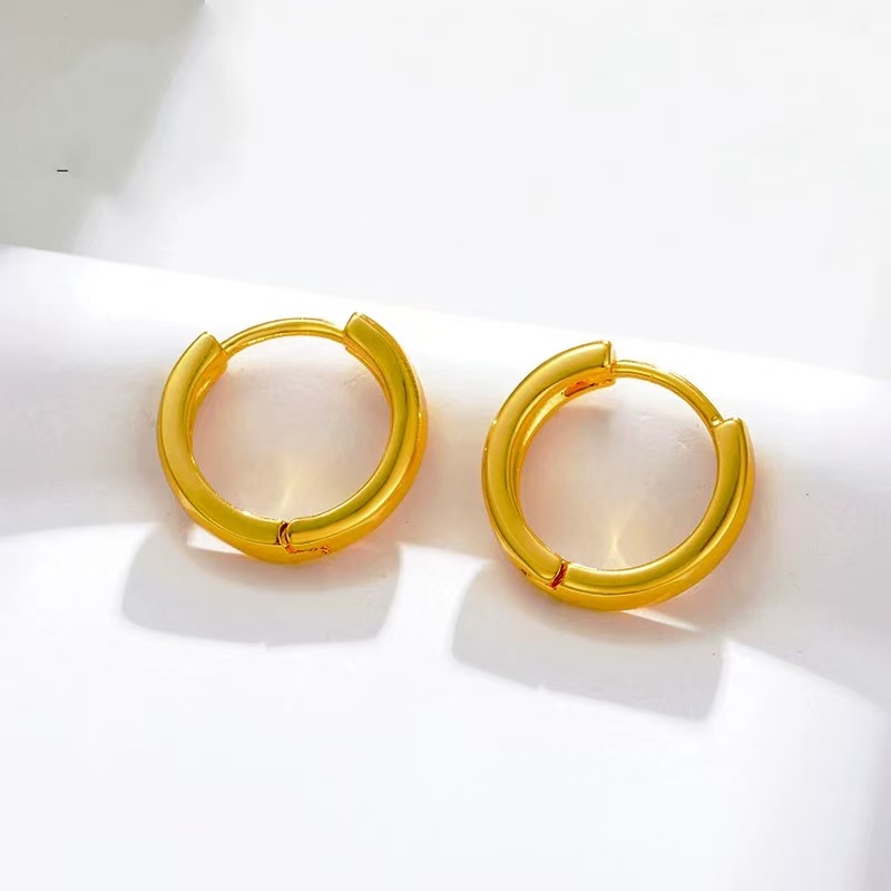 猛男好物-素圈耳环a56