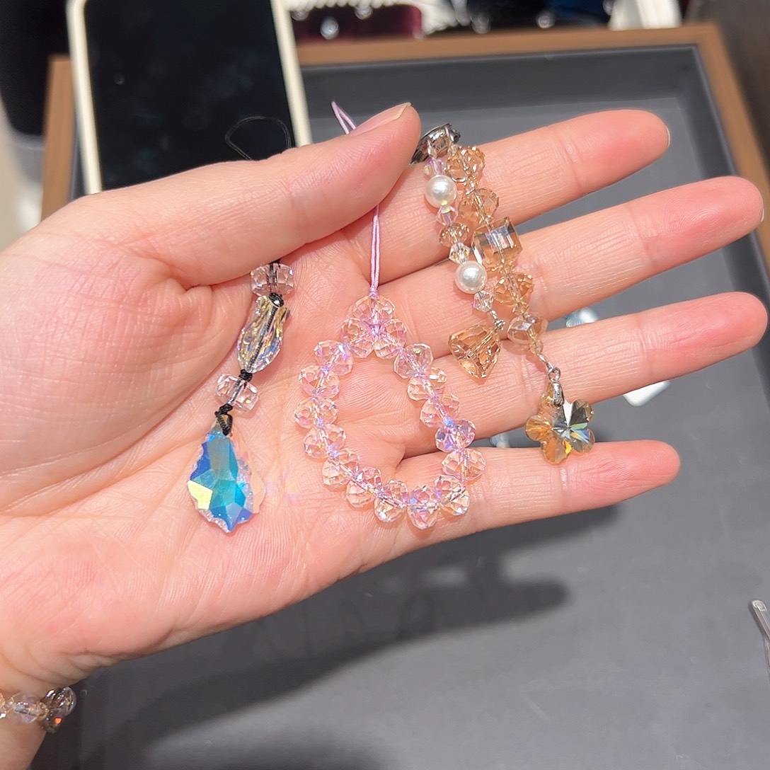 布艺非金属3个手机串