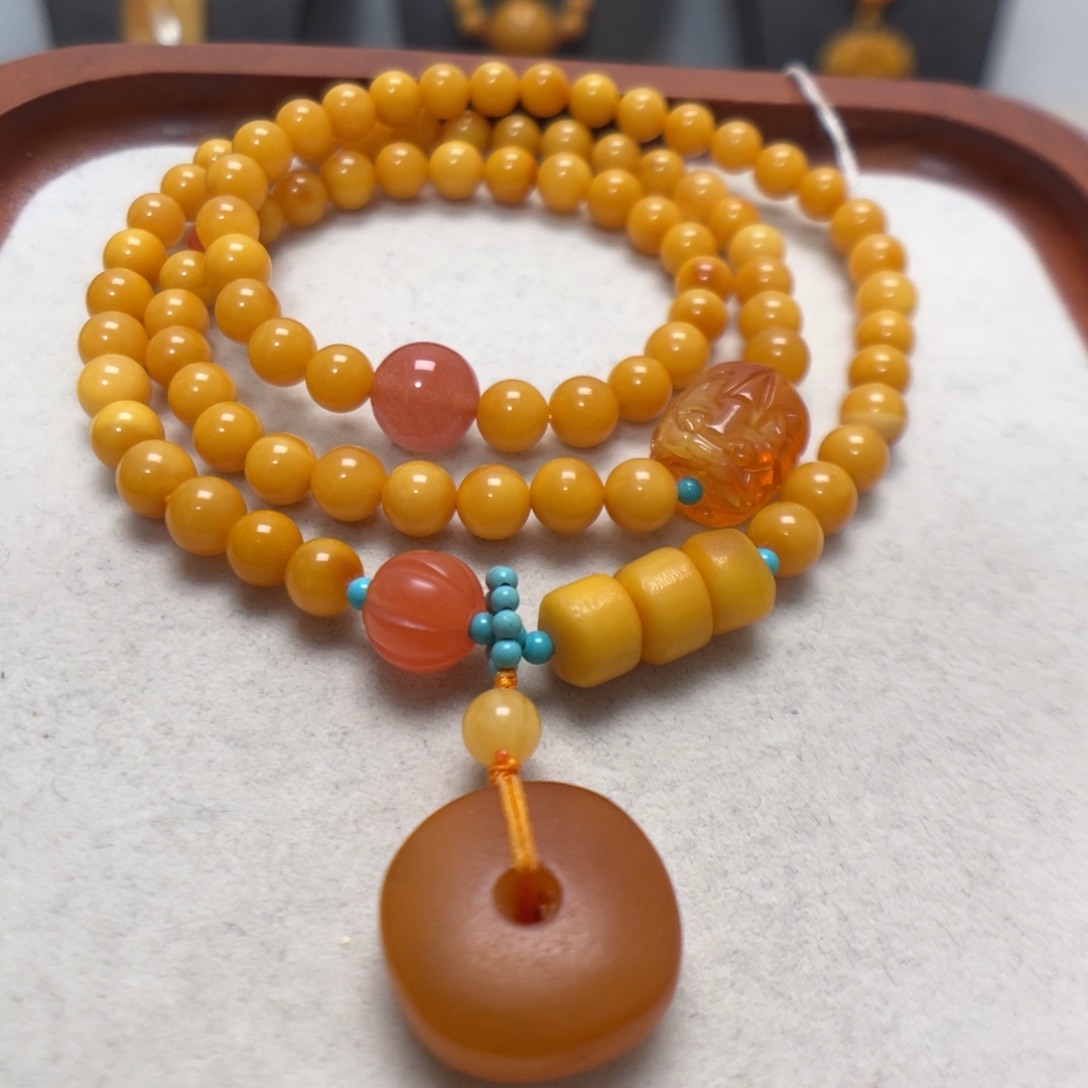 蜜蜡未镶嵌手串蜜蜡