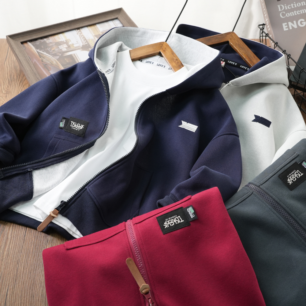 男童秋季新款简约拼接连帽拉链外套中大童百搭上衣S1107