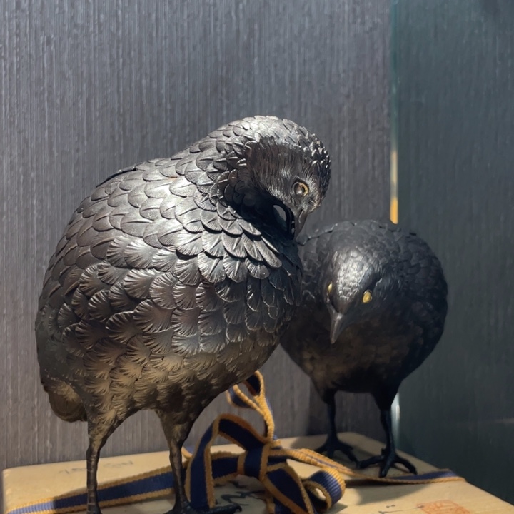 香炉一对茶道具摆件摆件